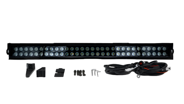 30" Blackout LED Light Bar – Combo Beam + Wiring Harness (12,600 Lumens)